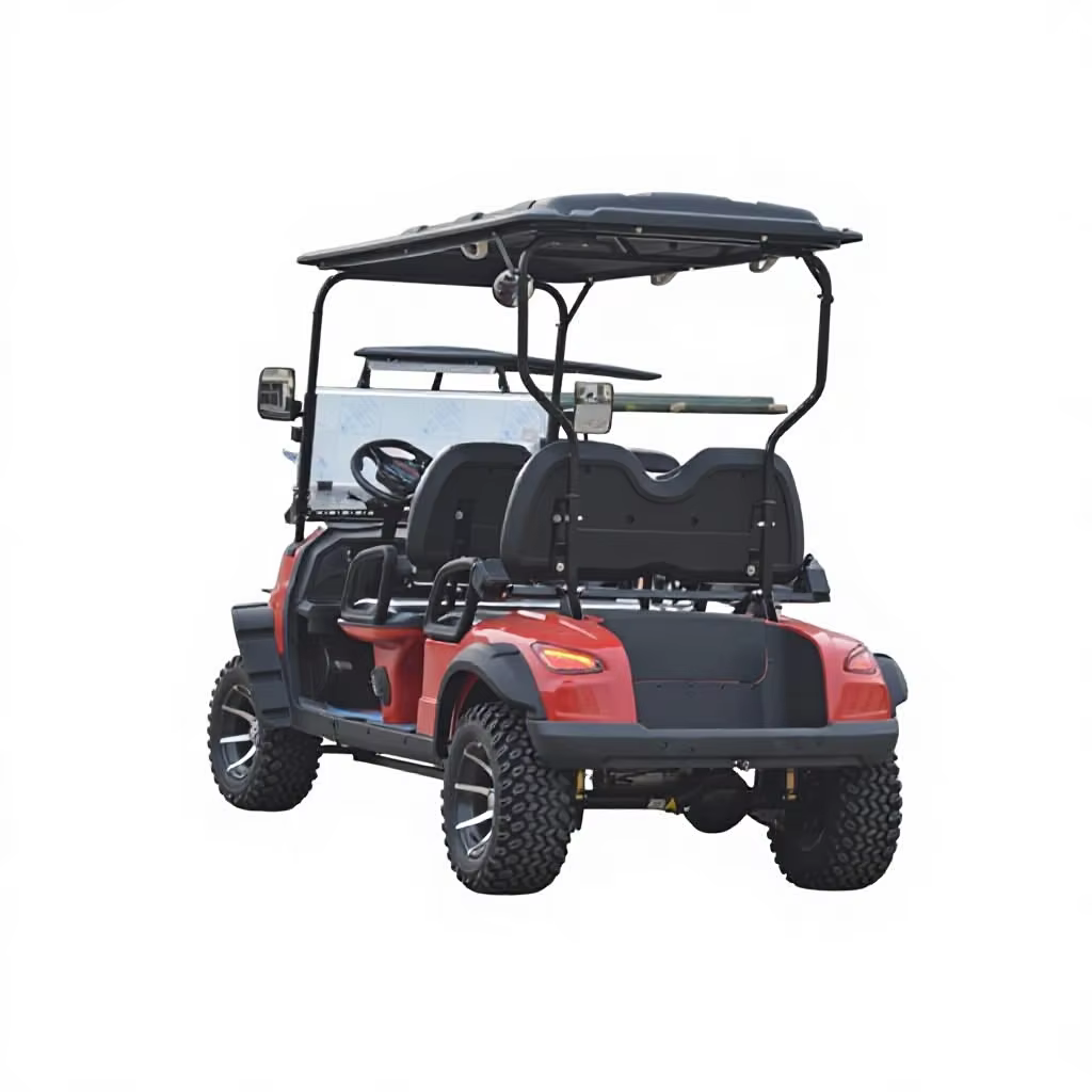 UCSUNLY OEM/ODM UC30-B-4D 4-seater CE-certified 4KW 72V 120Ah Lithium Battery-powered Off-road High-power Red Golf Cart