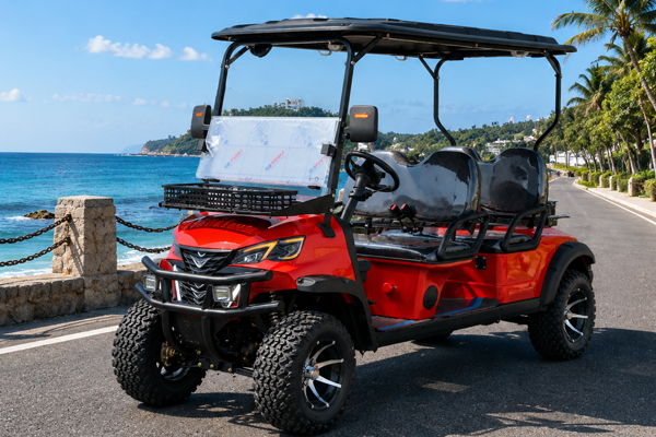 UCSUNLY OEM/ODM UC30-B-4D 4-seater CE-certified 4KW 72V 120Ah Lithium Battery-powered Off-road High-power Red Golf Cart