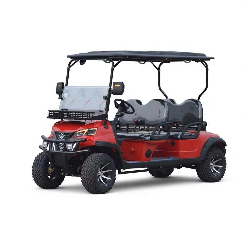 UCSUNLY OEM/ODM UC30-B-4D 4-seater CE-certified 4KW 72V 120Ah Lithium Battery-powered Off-road High-power Red Golf Cart