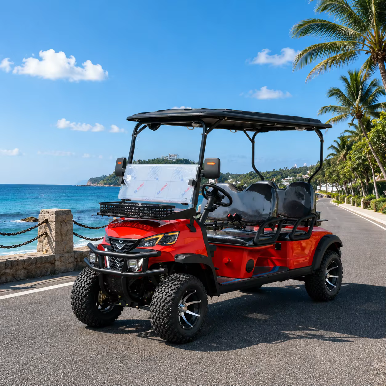 UCSUNLY UC30-B-4D 4 Seater CE/EEC/DOT Certified Lithium Battery Electric Off-road Golf Cart with 30-50Km/h Speed 50-70km Range