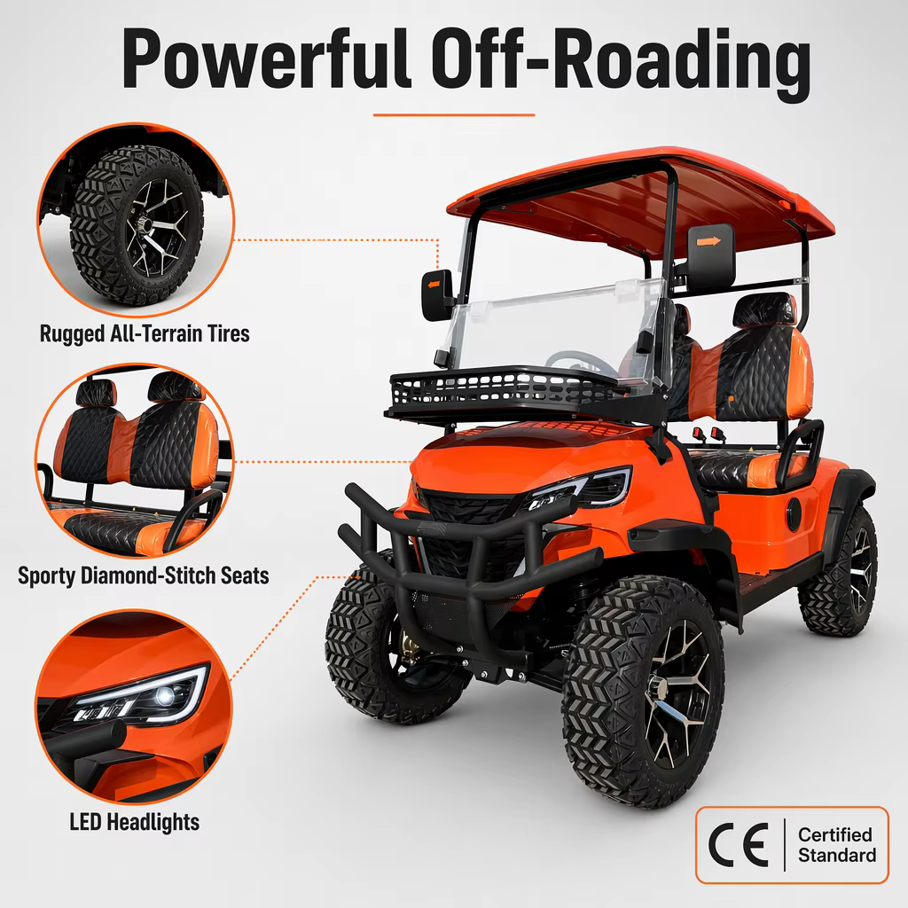 UCSUNLY Off-road B-Model 4KW Motor 2-Seater with & CE Certification Electric Golf Cart