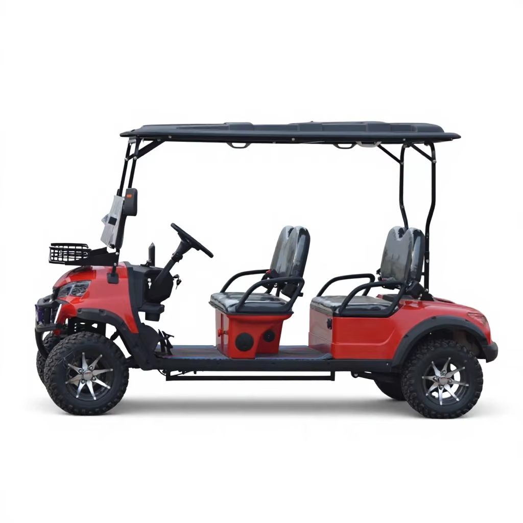 UCSUNLY OEM/ODM UC30-B-4D 4-seater CE-certified 4KW 72V 120Ah Lithium Battery-powered Off-road High-power Red Golf Cart