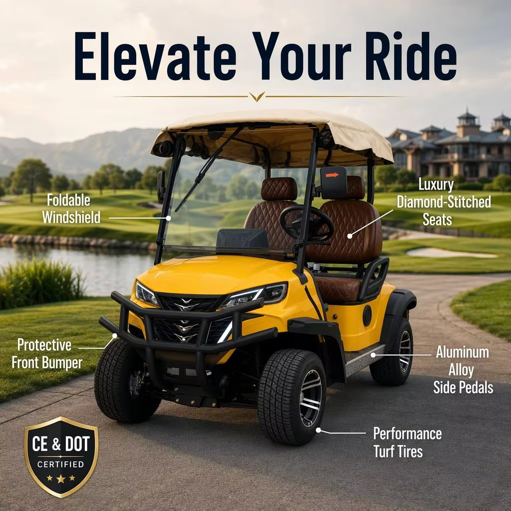 UCSUNLY Off-road B-Model 4KW Motor 2-Seater with & CE Certification Electric Golf Cart