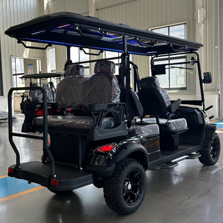 Electric 6 Seater Forward Facing Aluminium Off-Road Street Use Customizable Vehicle Resort Outdoor Mobility Golf Cart 30-50Km/h
