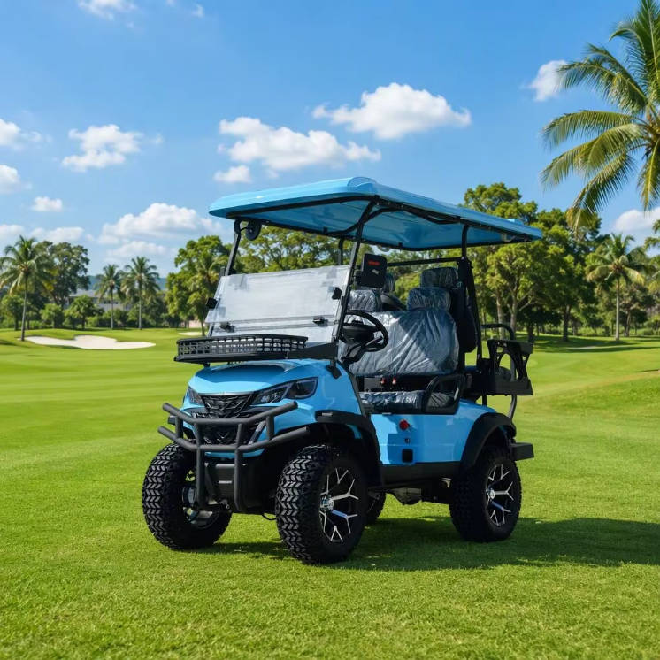 Electric 6 Seater Forward Facing Aluminium Off-Road Street Use Customizable Vehicle Resort Outdoor Mobility Golf Cart 30-50Km/h