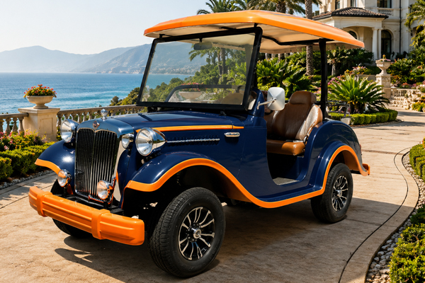 UC-VSB-11 4 Seater Vintage Sightseeing Car for Tourist Attractions Resorts and Hotel Shuttle Transportation