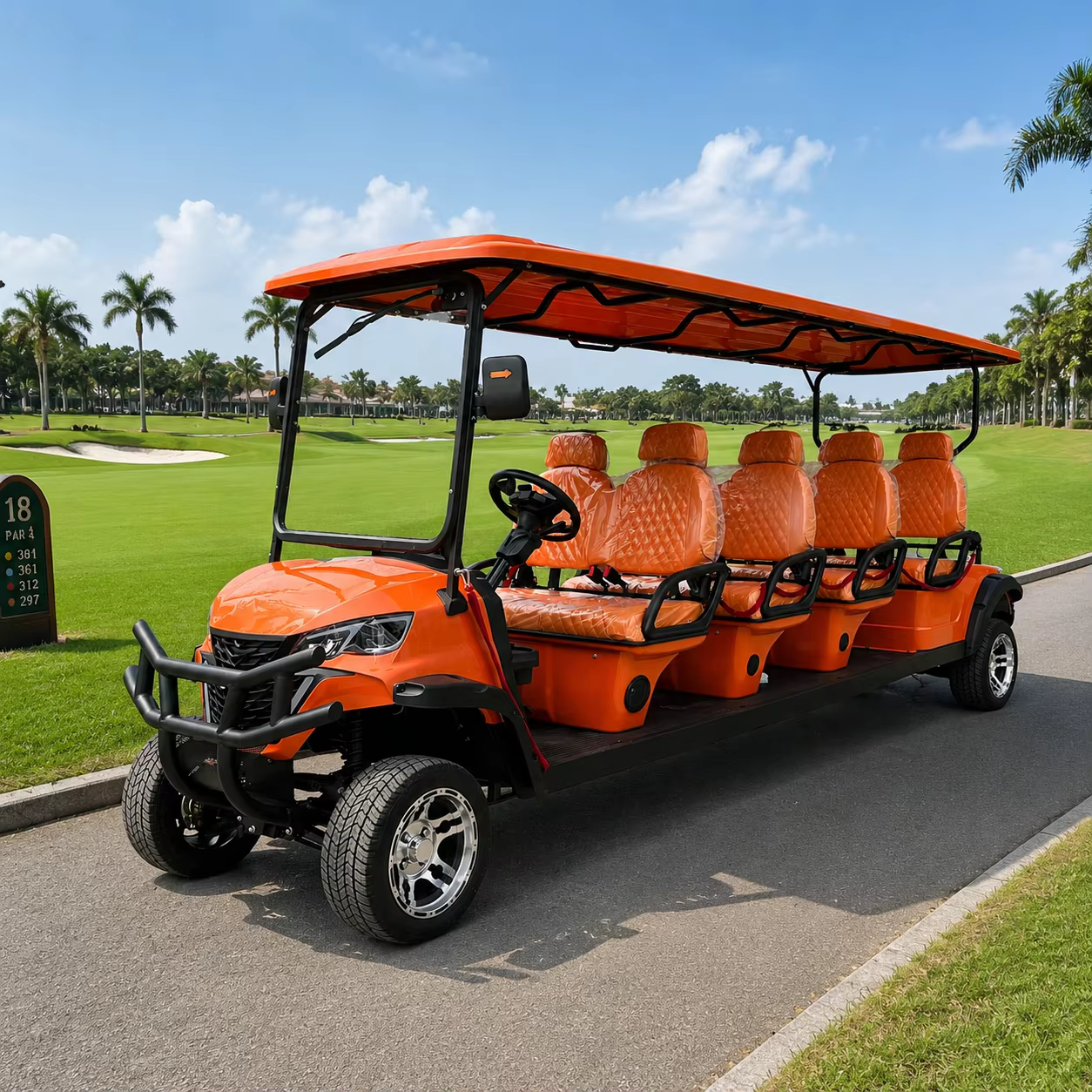 Luxury 8 Passenger Electric Golf Cart Golf Buggy for Hotel Resort and Sightseeing