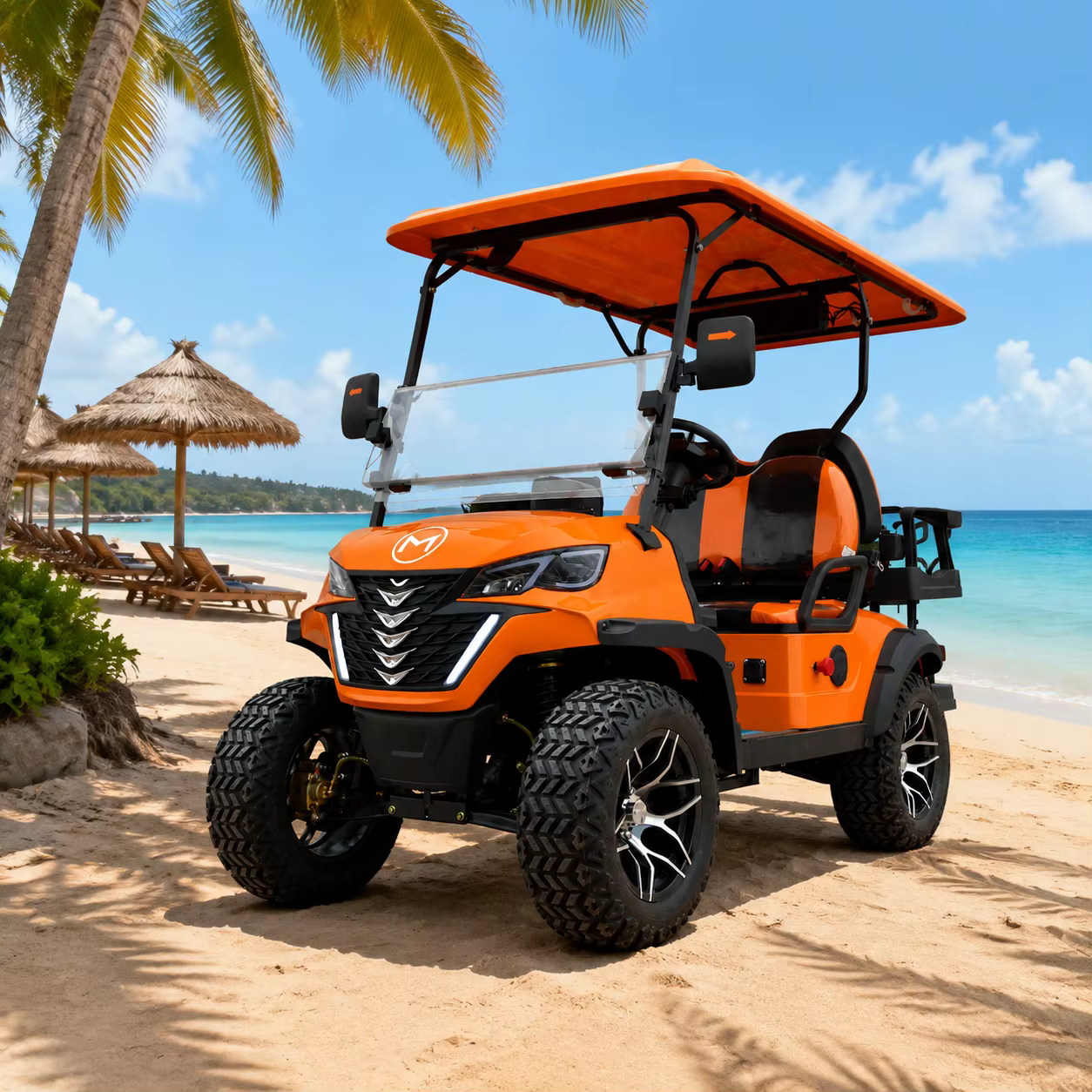 UC30-B-4R 2026 Factory Direct 1+1 4 Seater Electric Golf Cart 4KW 72V 120Ah Off Road Lithium Golf Cart for Wholesale