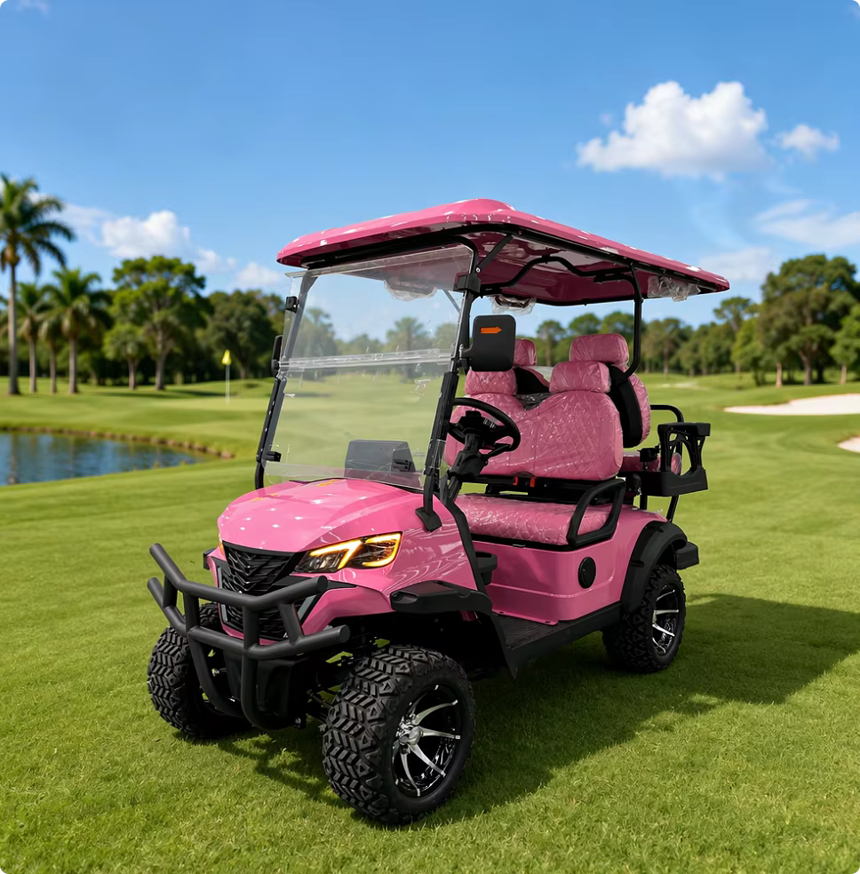 UC30-B-4R 2026 Factory Direct 1+1 4 Seater Electric Golf Cart 4KW 72V 120Ah Off Road Lithium Golf Cart for Wholesale
