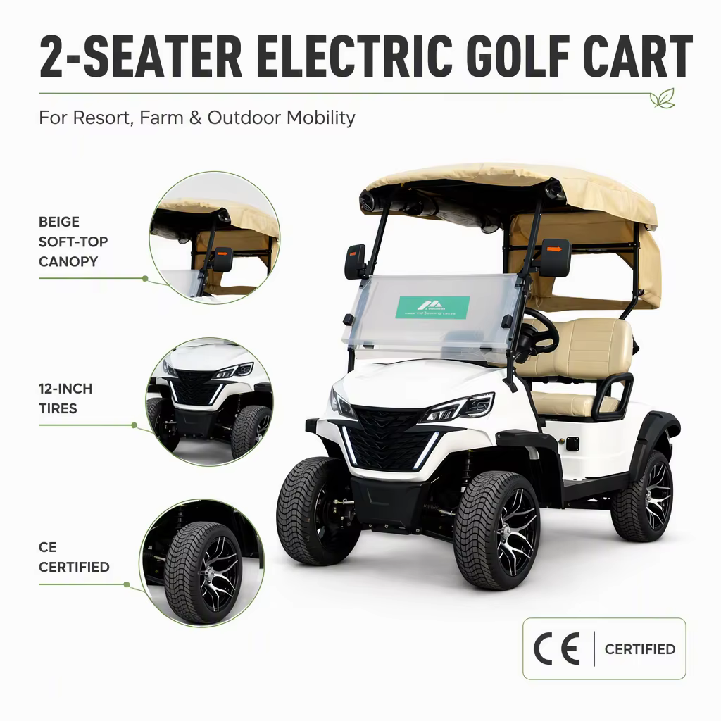 UCB-11 2 Seater Golf Cart Off Road Golf Car for Resort Farm and Outdoor Mobility
