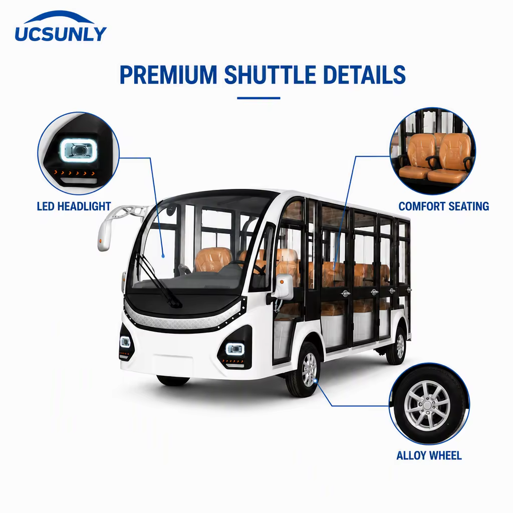 Ucsunly OEM Factory Price Electric Shuttle Car 8/11 Seater Tourist Sightseeing Bus Shandong for Sale