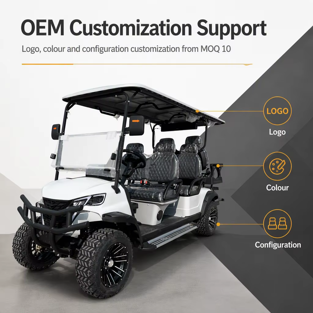 UCB-14 6 Seater Golf Cart 6 Passenger Golf Car for Resort Transportation Outdoor Mobility and Commercial Applications
