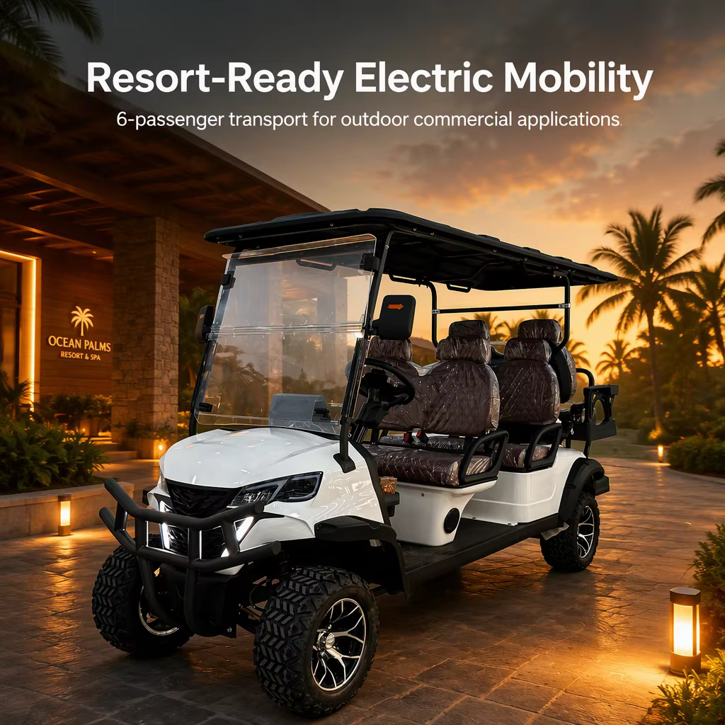 UCB-14 6 Seater Golf Cart 6 Passenger Golf Car for Resort Transportation Outdoor Mobility and Commercial Applications