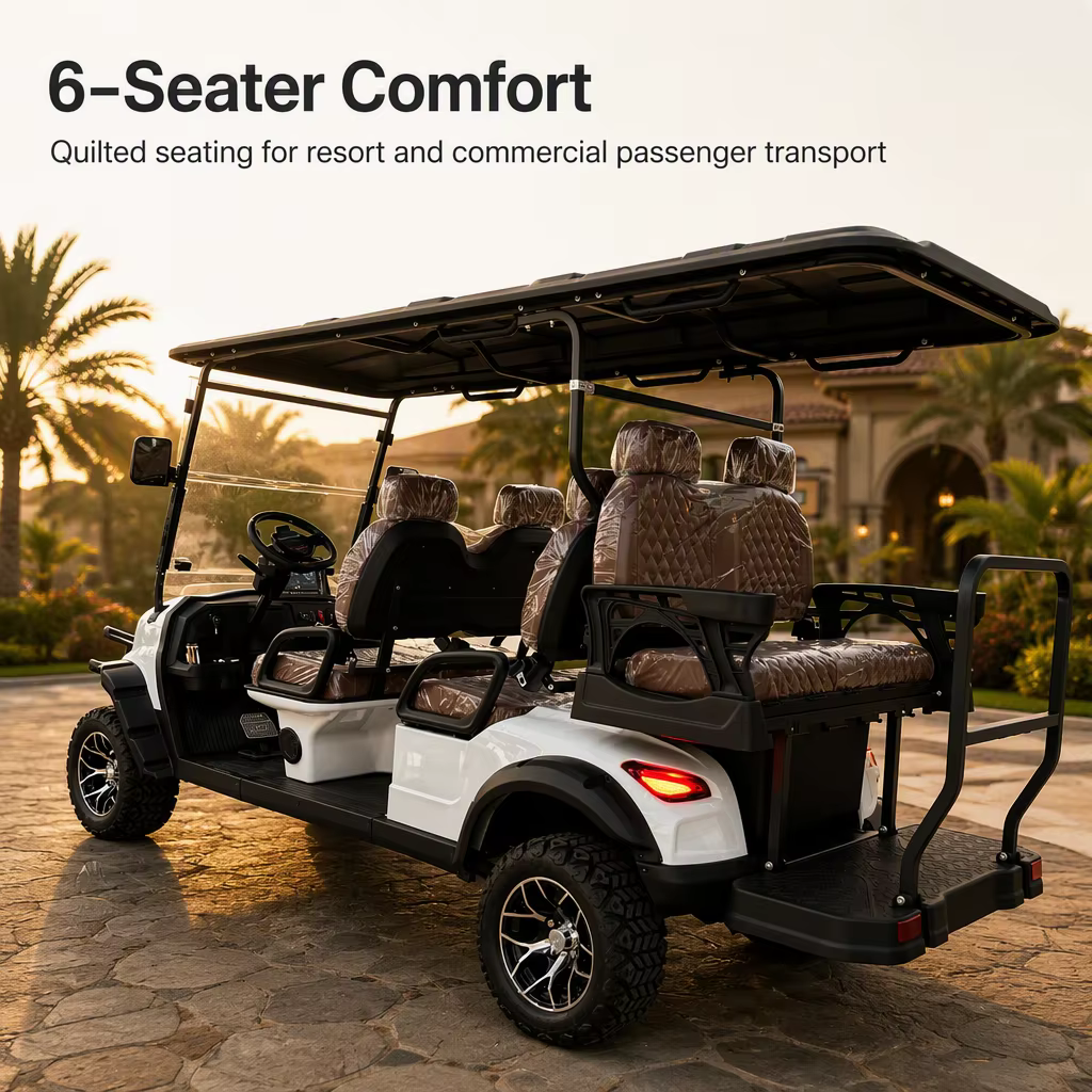 UCB-14 6 Seater Golf Cart 6 Passenger Golf Car for Resort Transportation Outdoor Mobility and Commercial Applications