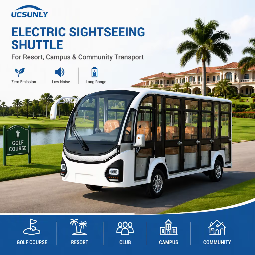 Ucsunly OEM Factory Price Electric Shuttle Car 8/11 Seater Tourist Sightseeing Bus Shandong for Sale