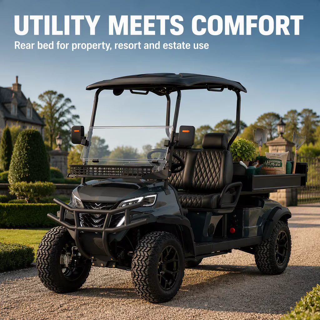 Luxury 2 Seater Electric Club Car UCB-DH-21 with Rear Bed