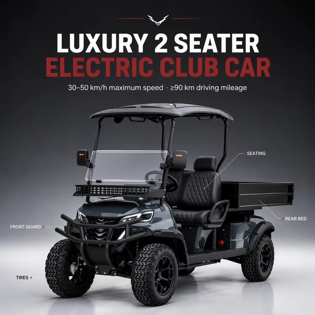 Luxury 2 Seater Electric Club Car UCB-DH-21 with Rear Bed